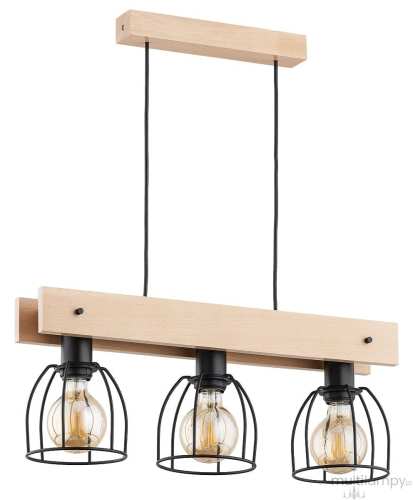 полилей индустриален стил с дърво Filar/Alfa