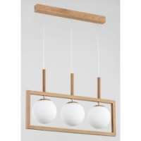 Art.No.62210- полилей с дърво и стъкла за трапезария,хол Braga/Alfa от 