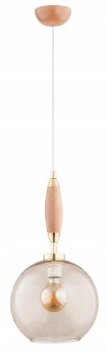 полилей с една крушка с дърво за спалня,барплот Alto gold/Alfa