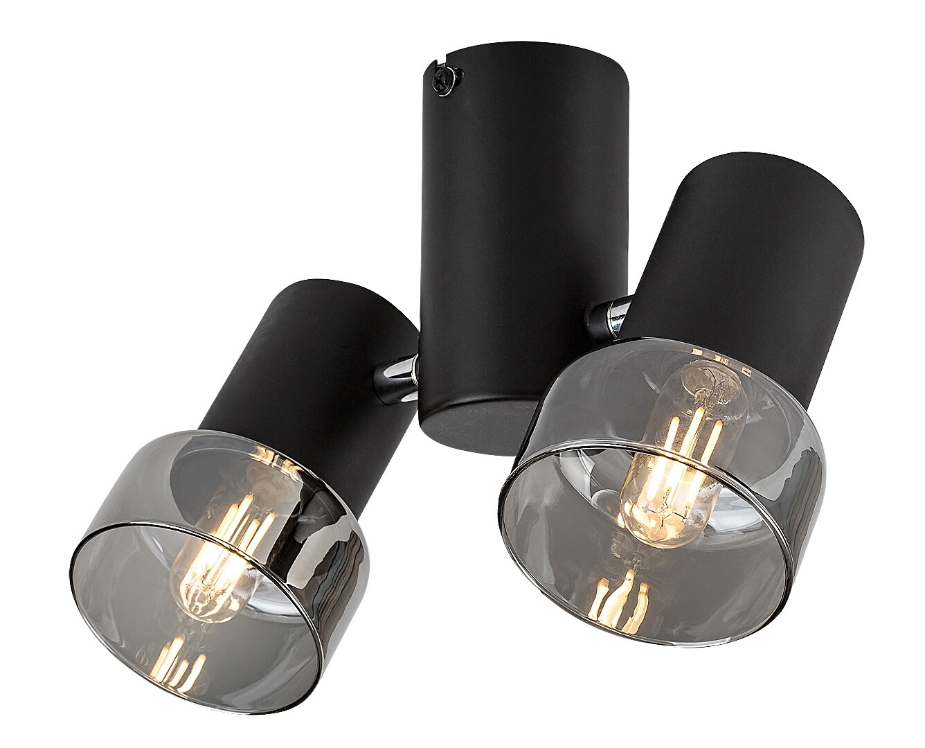 черен спот с две крушки за спалня,кухня Hatice/ Rabalux
