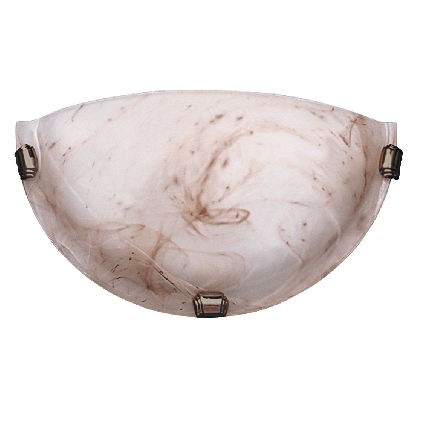 аплик за стена с кафяво стъкло Alabastro