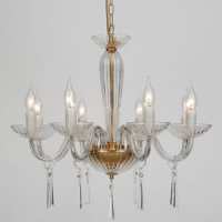 Art.No.BLK80286PCG- евтин кристален полилей за хол Violet/Aca lighting от 