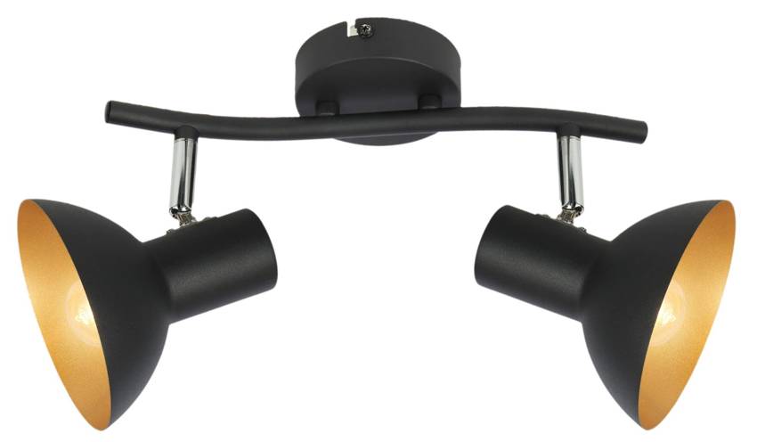 спот с две крушки Е27 черен Diso/CANDELLUX