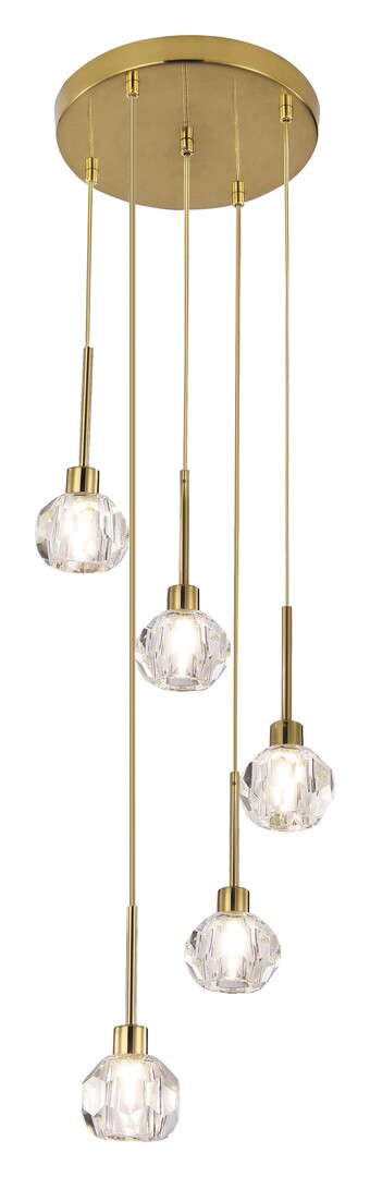 модерен полилей с кристал злато Kassia/Rabalux