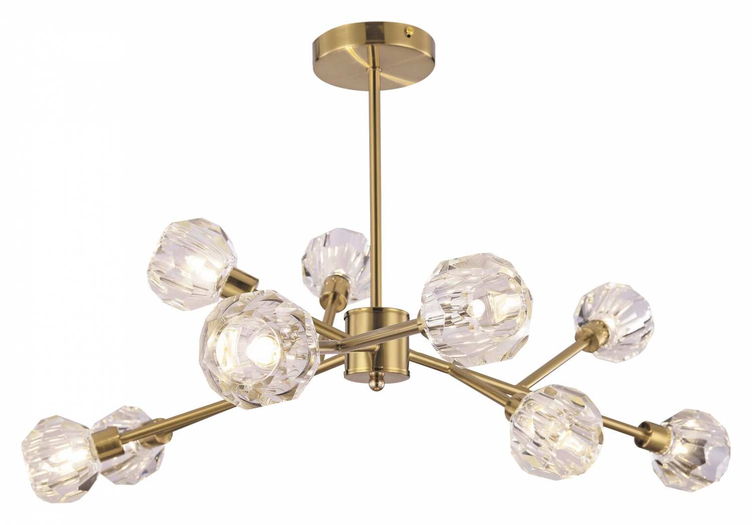 полилей за всекидневна трапезария злато кристал Kassia/Rabalux