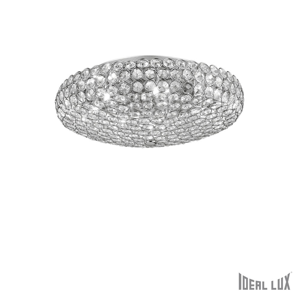 плафониера с кристали за спалня  KING PL9 cromo