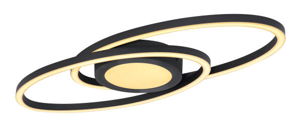 лед плафониера черна Reggy/Globo