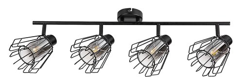 спот с 4 крушки,черен Emerencia/Rabalux