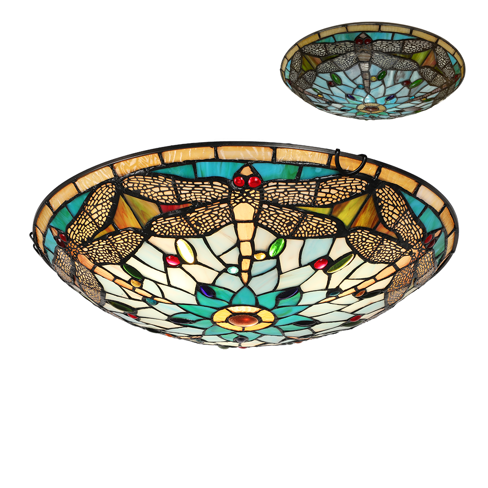 плафониера тиффани за спалня,всекидневна морски кончета Tiffany/Luxera