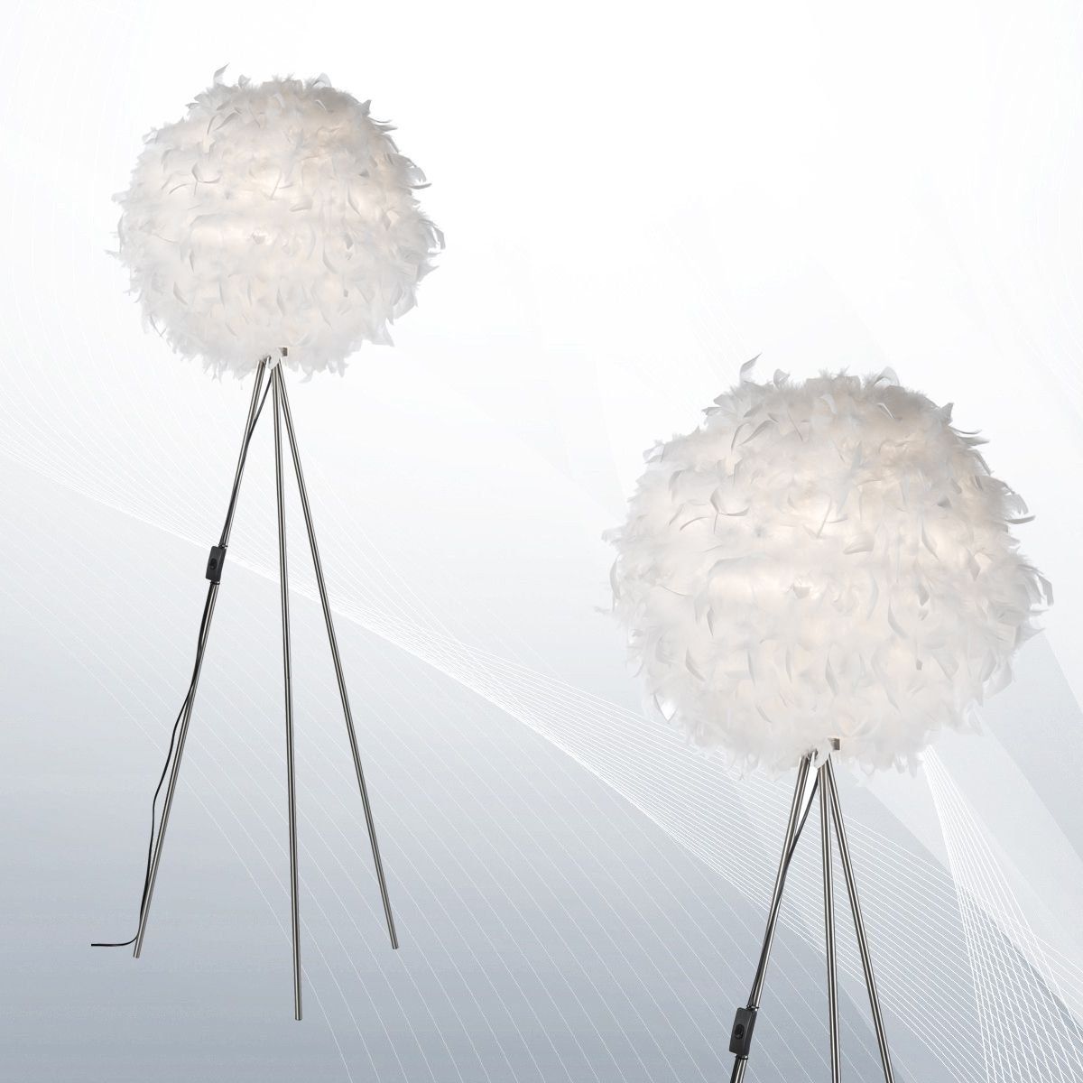 лампион с бял пух Ducky