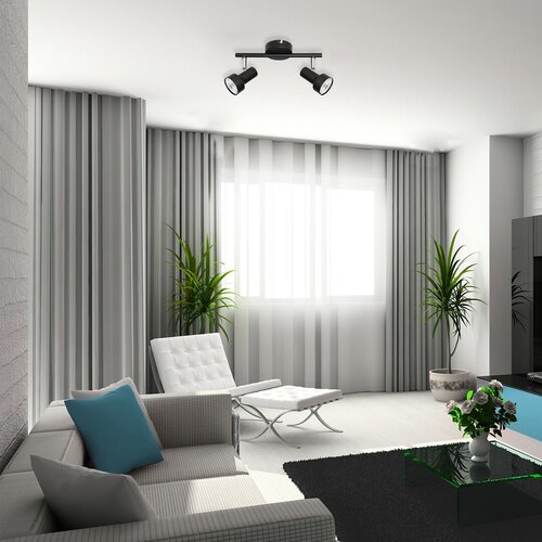 спот черен с една крушка за спалня,над огледало Konrad/Rabalux