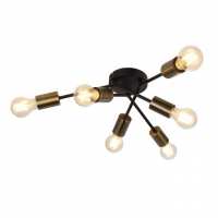 Art.No.54003-6D- черна плафониера 6 крушки Sarini/Globo от 