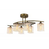 Art.No.AV-1374-6E- античен полилей със стъкла Avonni/1374 от 